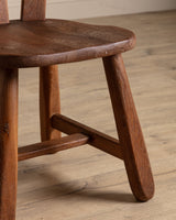 Set of 6 De Puydt Brutalist Oak Dining Chairs, Belgium 1970's - Lone Fox
