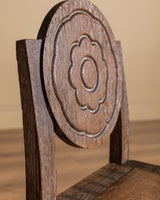 Set of 6 Flower Carved Oak Dining Chairs, France, 1950's - Lone Fox