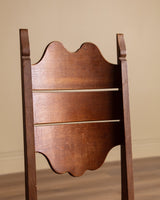 Set of 6 French Carved Oak & Rush Dining Chairs, 1940's - Lone Fox