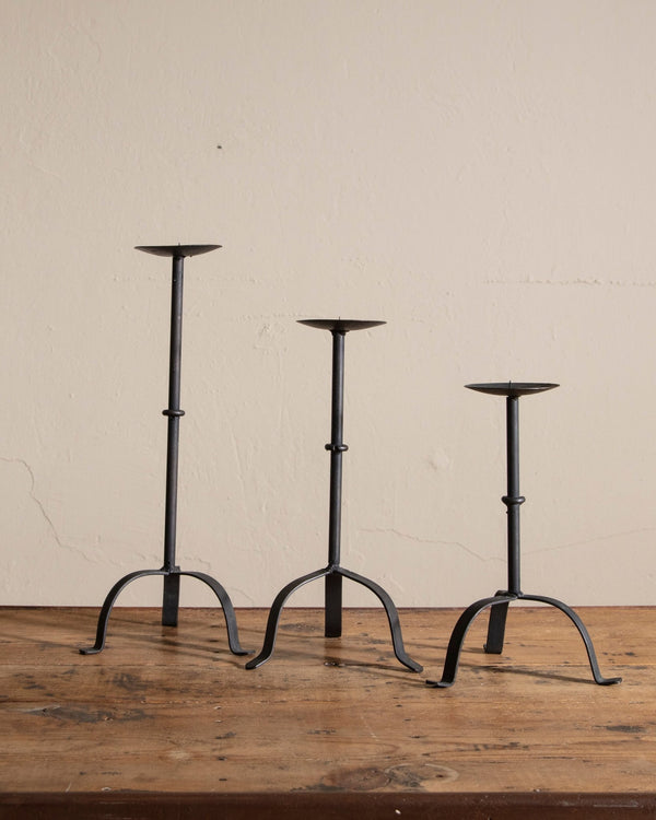 Set of 6 Metal Tripod Taper Holders - Lone Fox