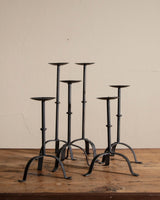 Set of 6 Metal Tripod Taper Holders - Lone Fox