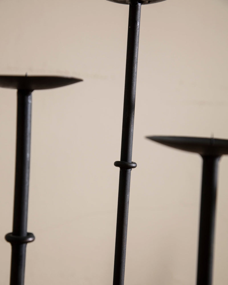 Set of 6 Metal Tripod Taper Holders - Lone Fox