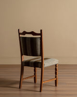 Set of 6 Oak & Grey Striped Dining Chairs by Henning Kjaernulf, Denmark, 1960's - Lone Fox