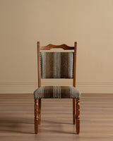 Set of 6 Oak & Grey Striped Dining Chairs by Henning Kjaernulf, Denmark, 1960's - Lone Fox