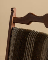 Set of 6 Oak & Grey Striped Dining Chairs by Henning Kjaernulf, Denmark, 1960's - Lone Fox