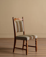 Set of 6 Oak & Grey Striped Dining Chairs by Henning Kjaernulf, Denmark, 1960's - Lone Fox