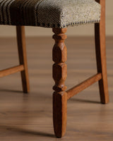 Set of 6 Oak & Grey Striped Dining Chairs by Henning Kjaernulf, Denmark, 1960's - Lone Fox