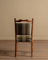 Set of 6 Oak & Grey Striped Dining Chairs by Henning Kjaernulf, Denmark, 1960's - Lone Fox