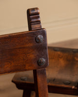 Set of 6 Oak & Iron Dining Chairs, France, 1960s - Lone Fox