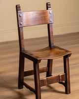 Set of 6 Oak & Iron Dining Chairs, France, 1960s - Lone Fox