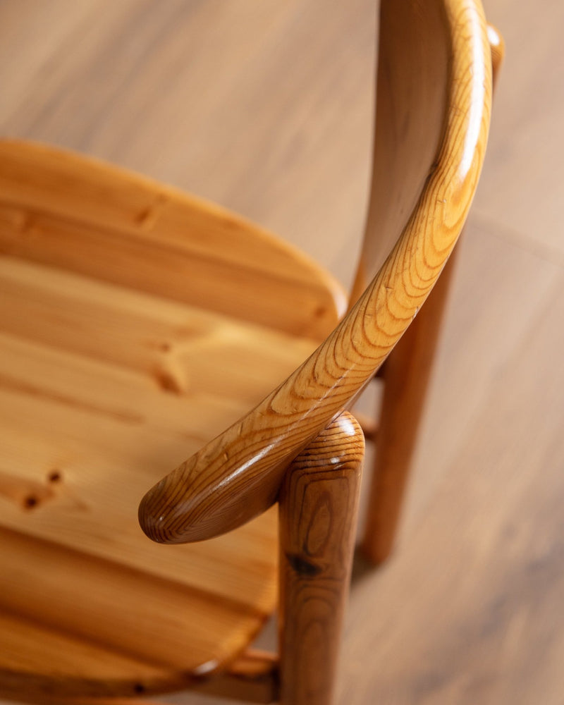Set of 6 Pine Dining Chairs Manner of Rainer Daumiller, 1970's