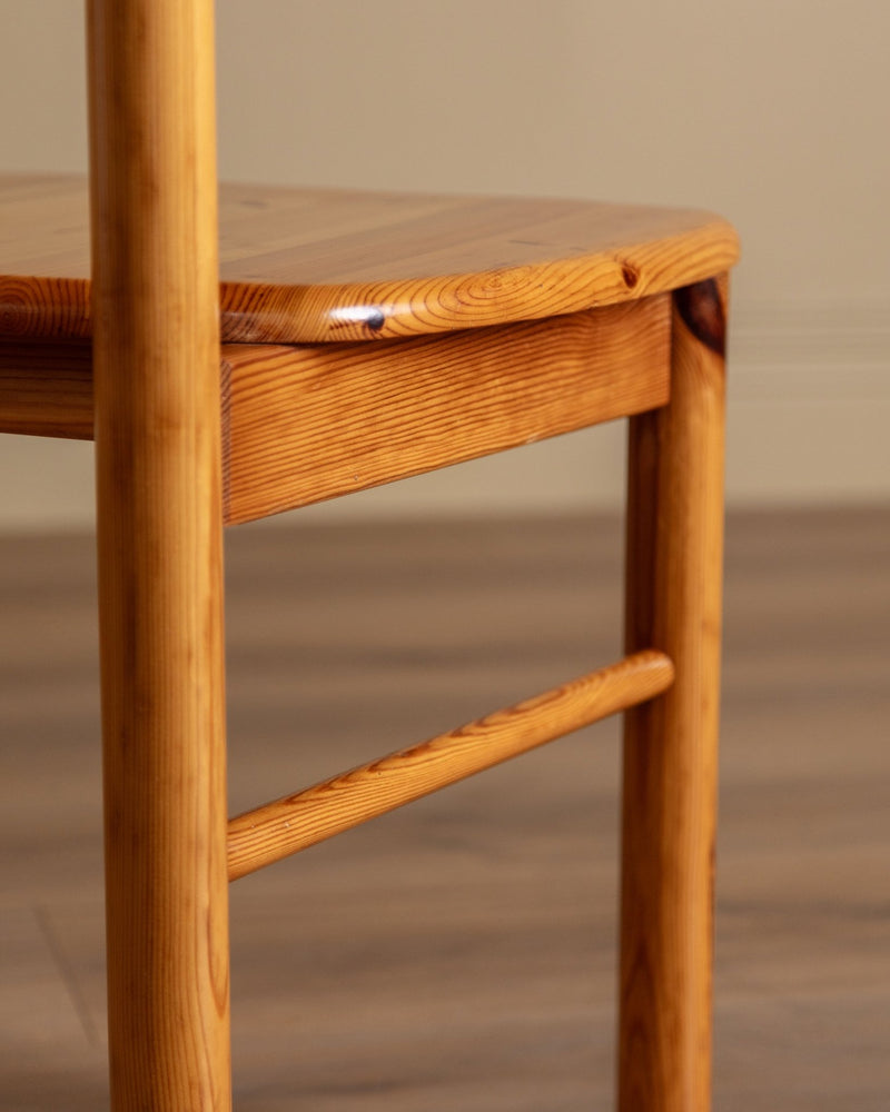 Set of 6 Pine Dining Chairs Manner of Rainer Daumiller, 1970's