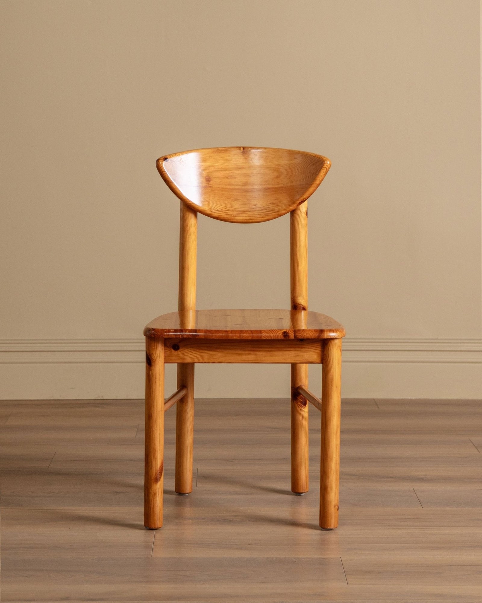 Set of 6 Pine Dining Chairs Manner of Rainer Daumiller, 1970's