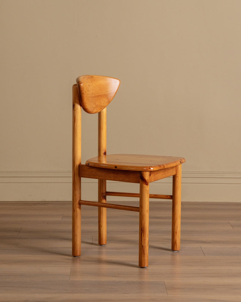 Set of 6 Pine Dining Chairs Manner of Rainer Daumiller, 1970's