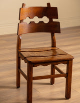 Set of 6 "Razor Blade" Oak Chairs, Attributed to Henning Kjaernulf, 1960's - Lone Fox