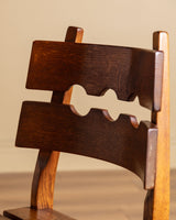 Set of 6 "Razor Blade" Oak Chairs, Attributed to Henning Kjaernulf, 1960's - Lone Fox