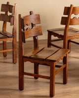 Set of 6 "Razor Blade" Oak Chairs, Attributed to Henning Kjaernulf, 1960's - Lone Fox