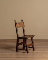 Set of 6 Spanish Oak Dining Chairs, Early 1900's - Lone Fox