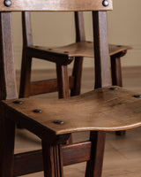 Set of 6 Spanish Oak Dining Chairs, Early 1900's - Lone Fox