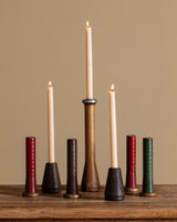 Set of 7 Painted Bobbin Taper Holders, United States, 1940's - Lone Fox