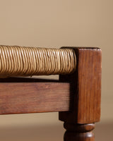 Set of 8 Spanish Pine and Rush Dining Chairs, Spain, Early 20th Century - Lone Fox