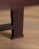 Set of Four Dutch Haagse School Oak Dining Chairs in Merlot Chenille, 1920s - Lone Fox