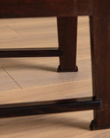 Set of Four Dutch Haagse School Oak Dining Chairs in Merlot Chenille, 1920s - Lone Fox