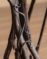 Set of Hand Forged Art Nouveau Style Fireplace Tools, Signed - Lone Fox