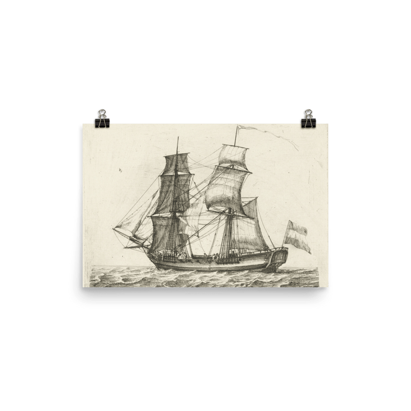 "Ship Sketch" Art Print - Lone Fox