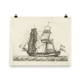 "Ship Sketch" Art Print - Lone Fox