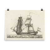 "Ship Sketch" Art Print - Lone Fox