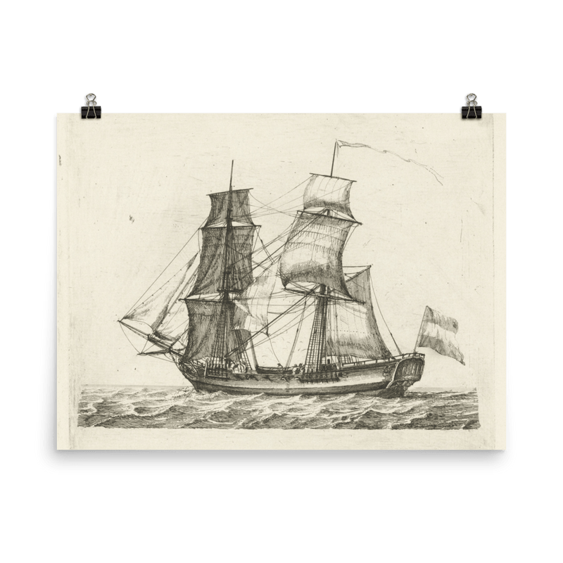 "Ship Sketch" Art Print - Lone Fox