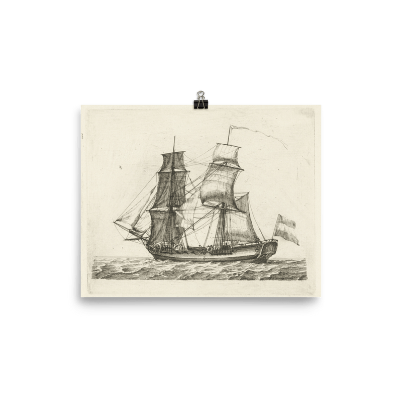 "Ship Sketch" Art Print - Lone Fox