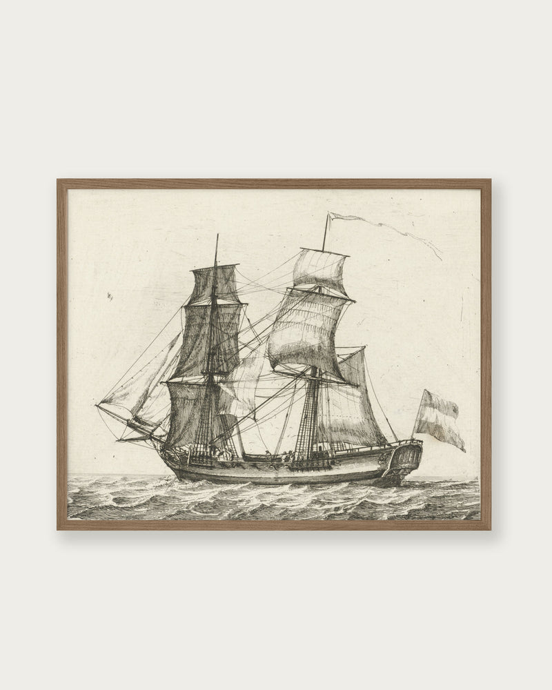 "Ship Sketch" Art Print - Lone Fox