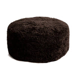 Shorn Curly Sheepskin Ottoman Large: Gold - Lone Fox