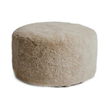 Shorn Curly Sheepskin Ottoman Small: Gold - Lone Fox