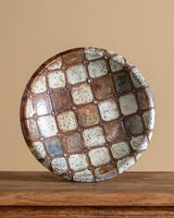 Signed Studio Pottery Tile-Pattern Bowl, France, 1960's - Lone Fox