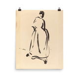 "Silhouette of a Woman" Art Print - Lone Fox