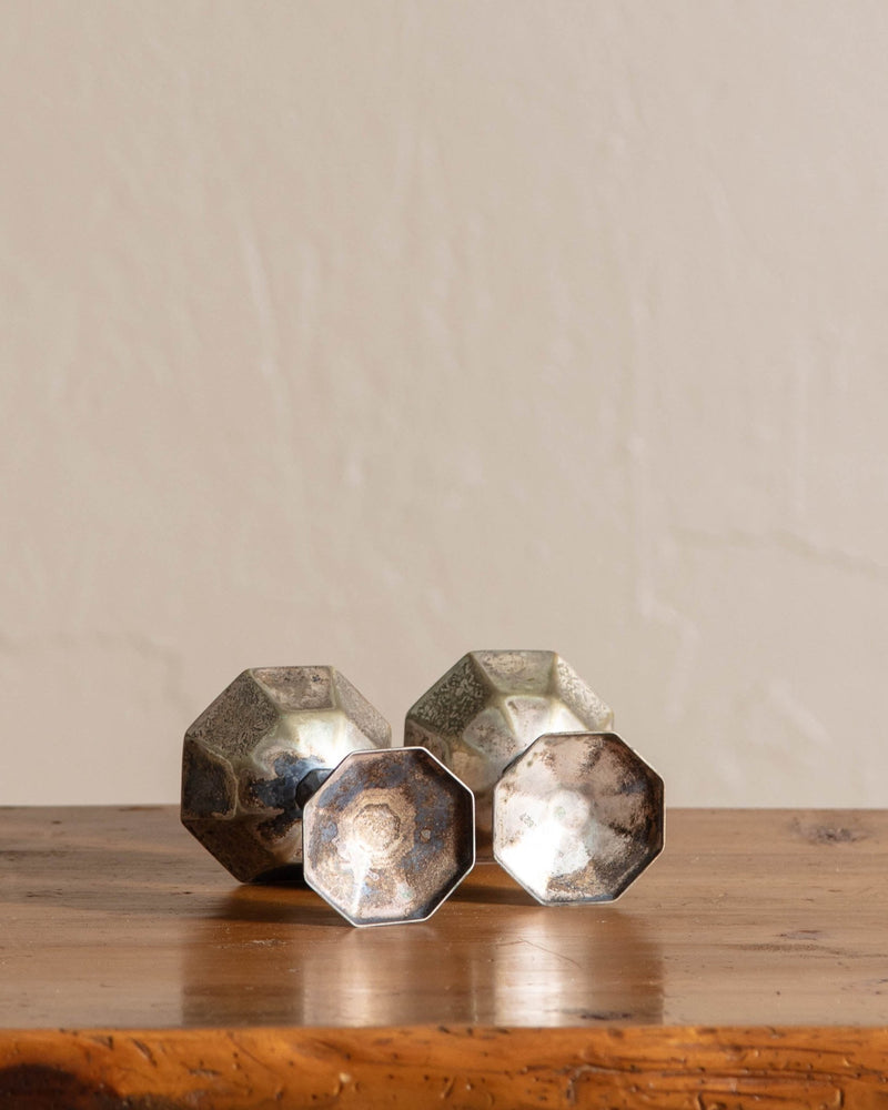 Silver Faceted Goblets (Set of 2) - Lone Fox