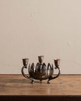 Silver Plated Lotus Bowl Candle Holder - Lone Fox