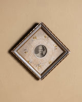 Silver Toned Frame with Floral Embroidered Mat and Vintage Photograph - Lone Fox