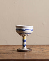 Single Cabana Striped Studio Chalice, Signed - Lone Fox