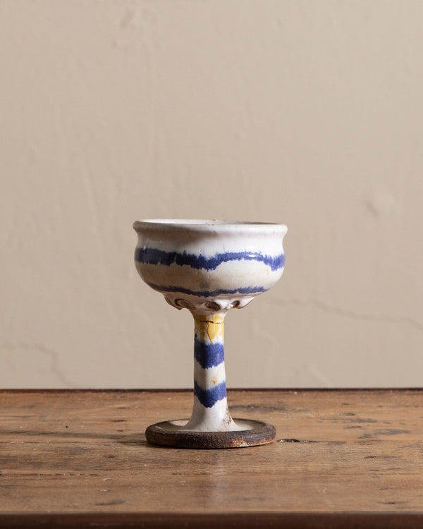 Single Cabana Striped Studio Chalice, Signed - Lone Fox