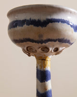 Single Cabana Striped Studio Chalice, Signed - Lone Fox