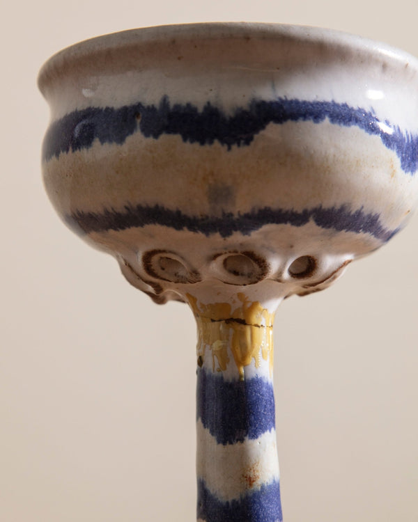 Single Cabana Striped Studio Chalice, Signed - Lone Fox