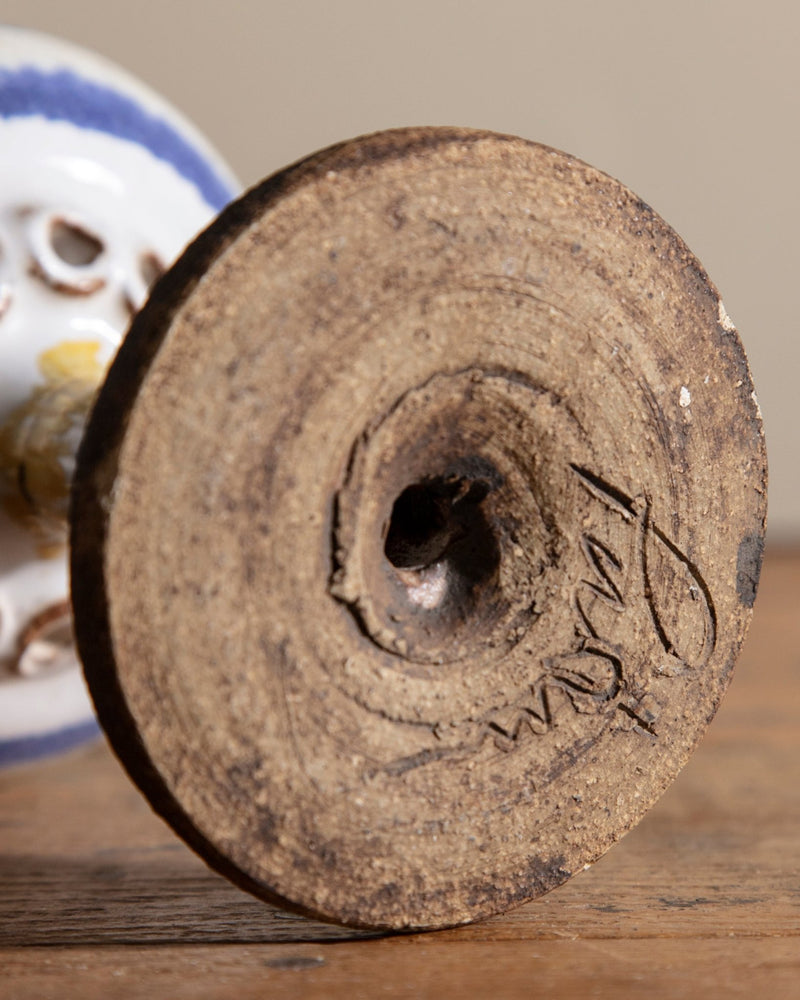 Single Cabana Striped Studio Chalice, Signed - Lone Fox