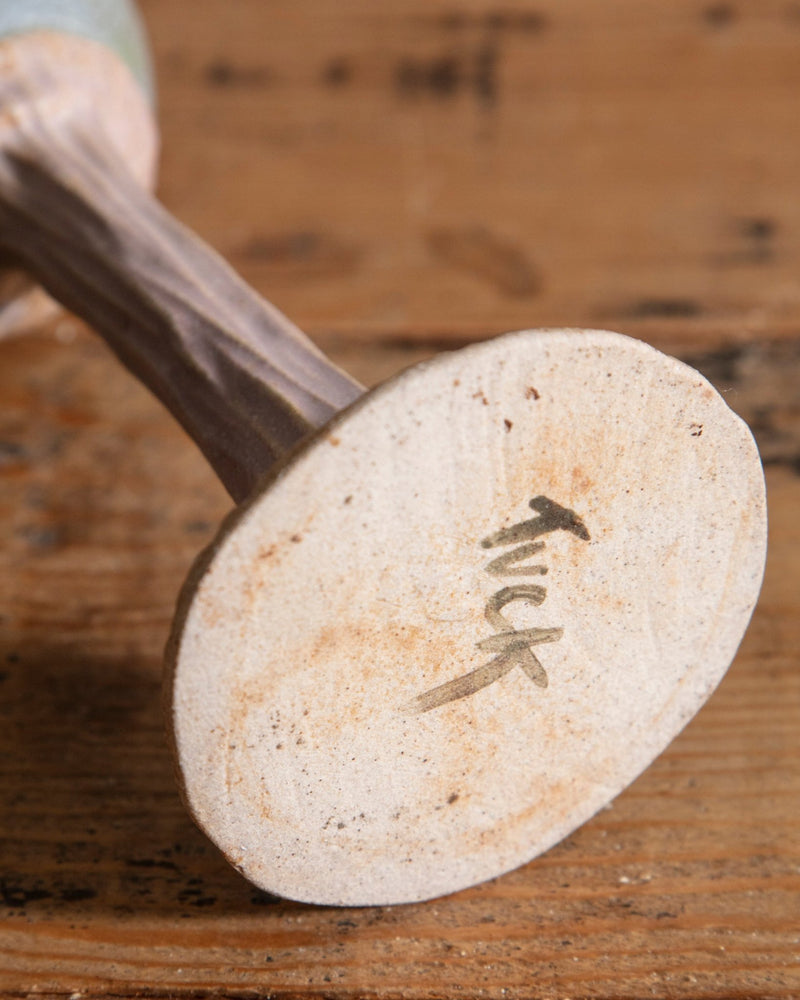 Single Pastel Studio Pottery Chalice, Signed - Lone Fox