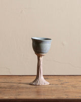Single Pastel Studio Pottery Chalice, Signed - Lone Fox
