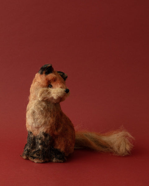 シェットランドフォックス◆SHETLAND FOX◆UK7◆25cm Sisal Sitting Fox – Lone Fox