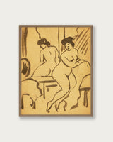 "Sitting female" Art Print - Lone Fox